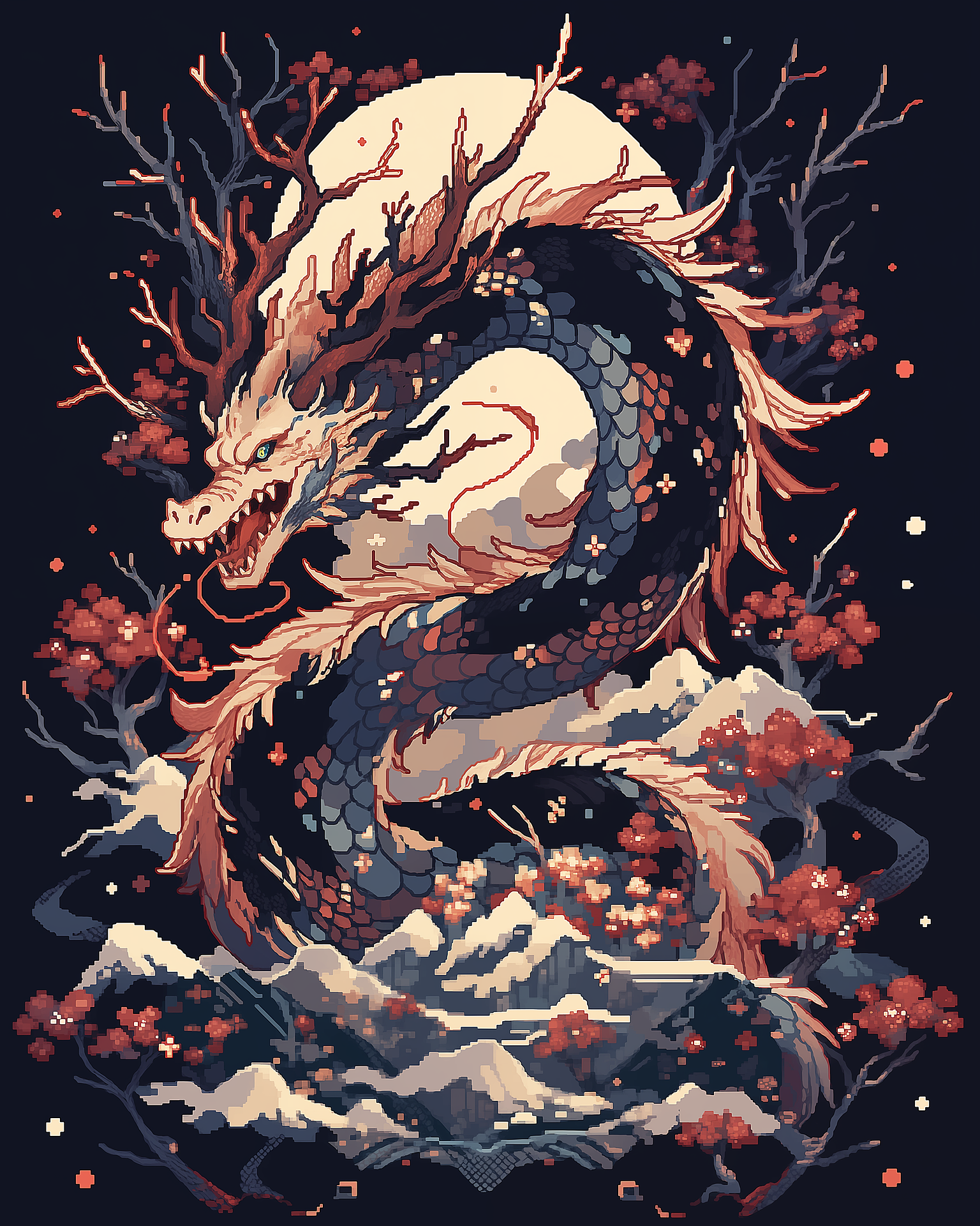 Pixel-Dynastie – Der Sakura-Drache