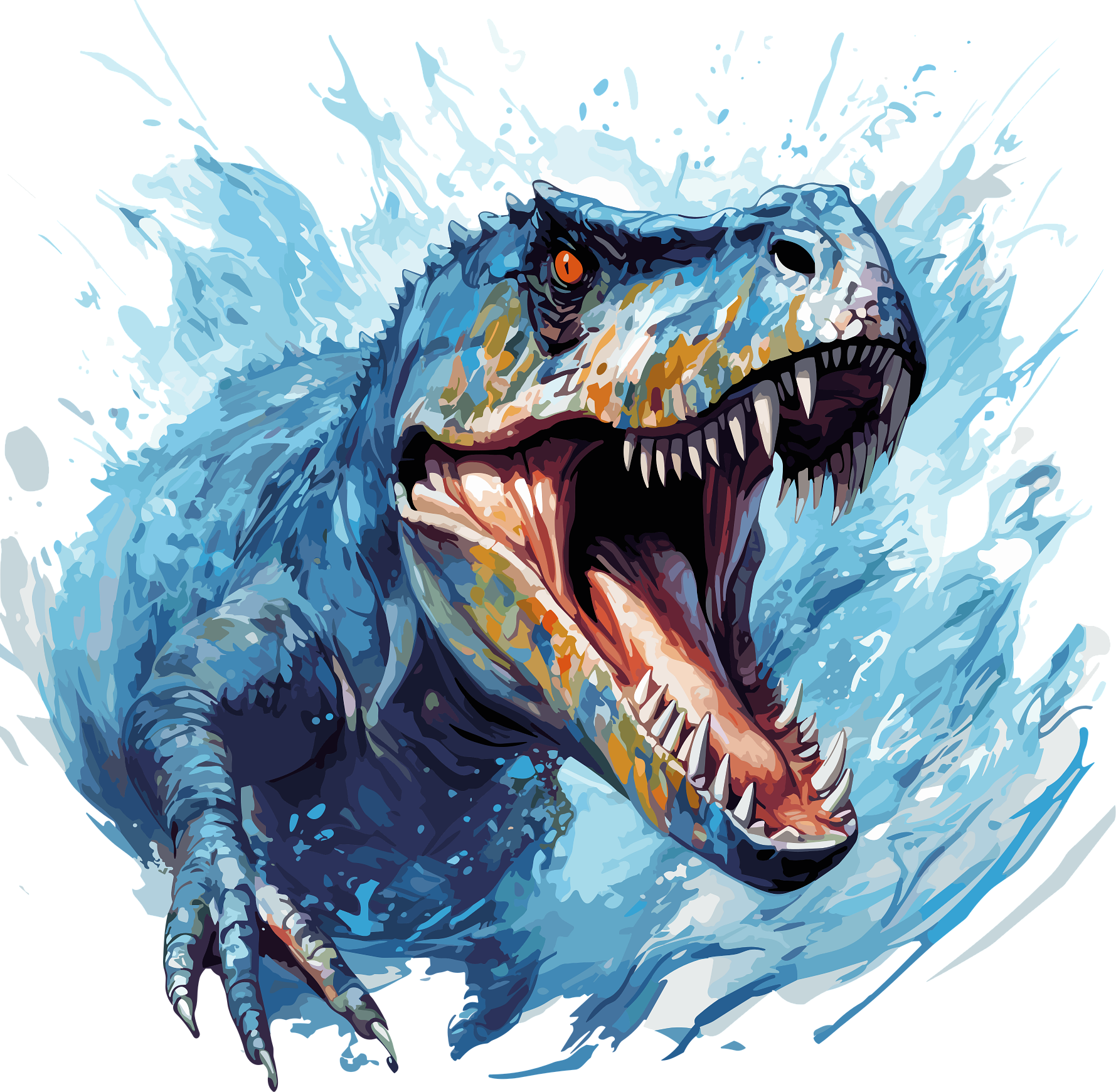 Dinosaurier Comic-Stil